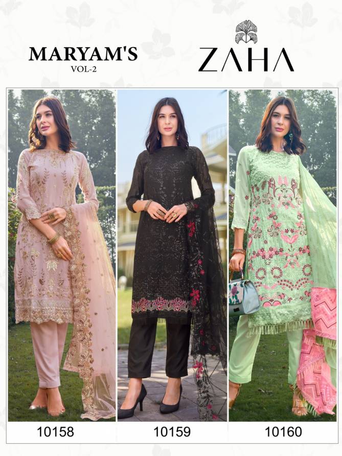 Maryams Vol 2 By Zaha Georgette Pakistani Suits Wholesale Market In Surat
